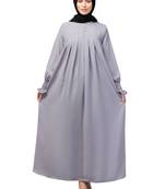 Nazneen Pleats at chest Smoking Sleeve Casual Abaya / Naqab/ Burqa