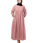 Nazneen Pleats at chest Smoking Sleeve Casual Abaya / Naqab/ Burqa