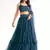  blue georgette lehenga with sequins choli