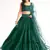  green georgette lehenga with sequins choli