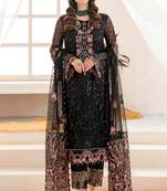 Black Pakistani suite with embroidery work