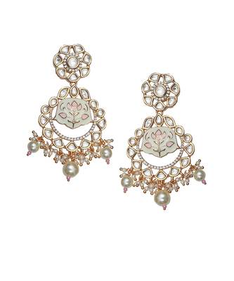 White kundan choker necklace set 4