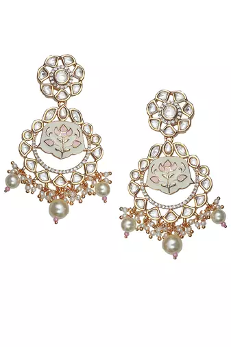 White kundan choker necklace set
