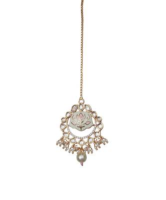 White kundan choker necklace set 5