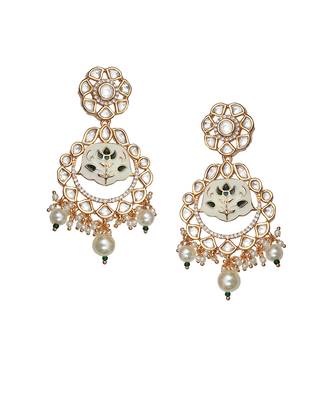 Green meenakari kundan choker set 4
