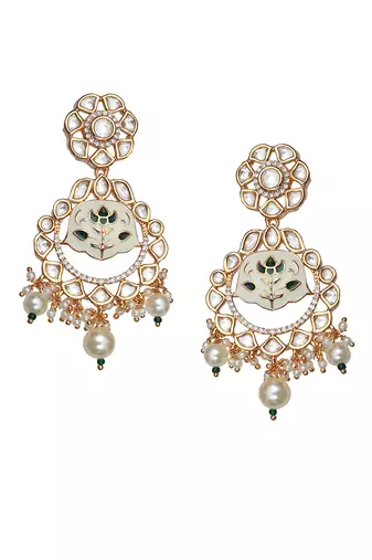 Green meenakari kundan choker set