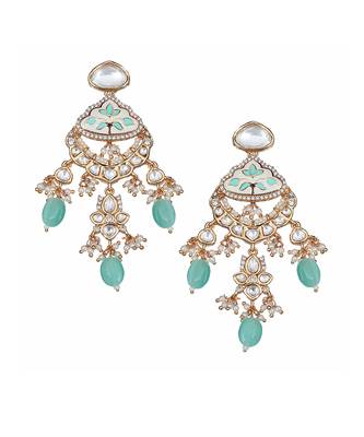 Mint meenakari kundan choker set 4