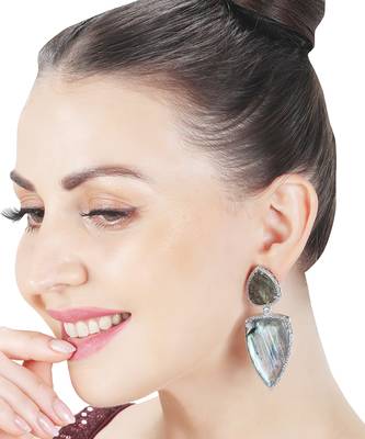 Aqua kundan dangler earrings 1