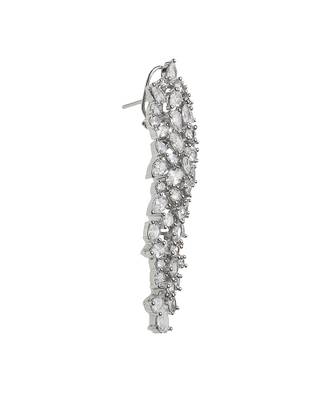 Silver kundan cubic zirconia dangler earrings 5
