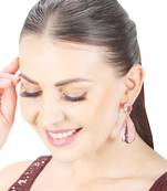 Pink kundan tourmaline doublet dangler earrings