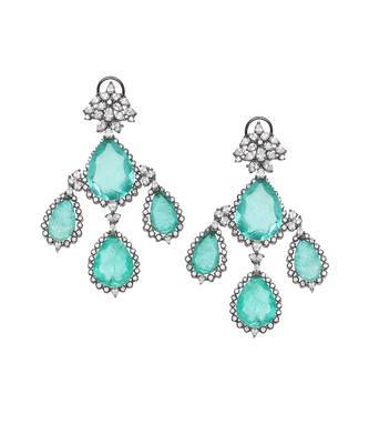 Vivid green emerald kundan dangler earrings 4