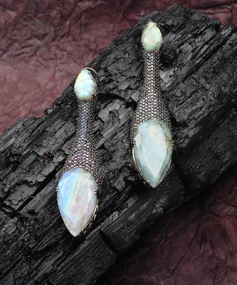 Aqua kundan dangler earrings 3