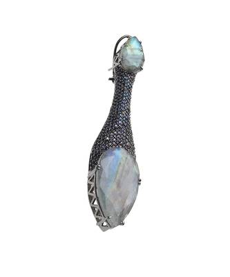 Aqua kundan dangler earrings 5
