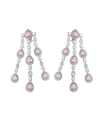 Blush pink kundan dangler earrings 3