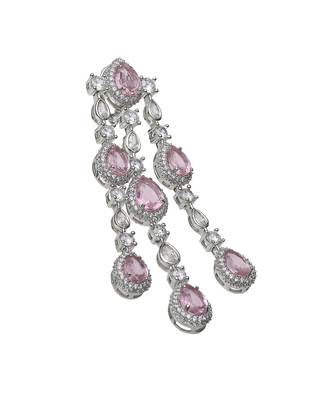 Blush pink kundan dangler earrings 4