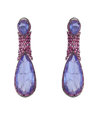 Indigo doublet kundan dangler earrings 3