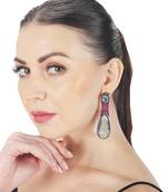 Aquamarine doublet kundan dangler earrings