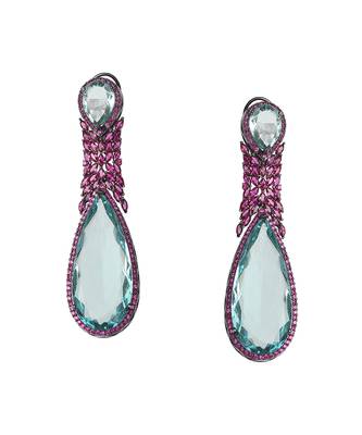 Aquamarine doublet kundan dangler earrings 3