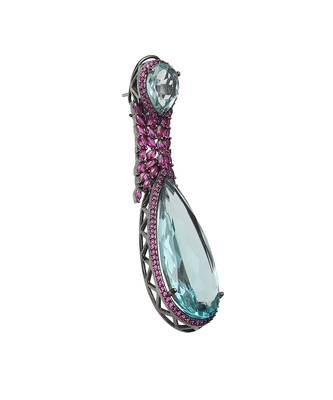 Aquamarine doublet kundan dangler earrings 4