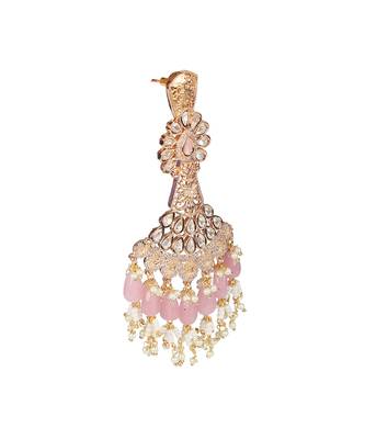 Pink kundan dangler earrings 5