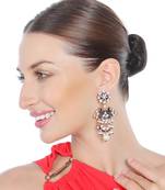 Blue kundan dangler earrings