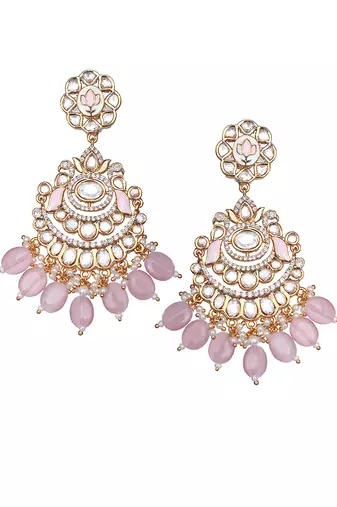 Blush pink meenakari kundan choker set