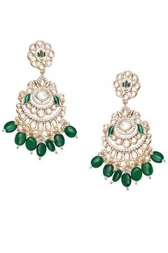 Emerald green meenakari kundan choker set
