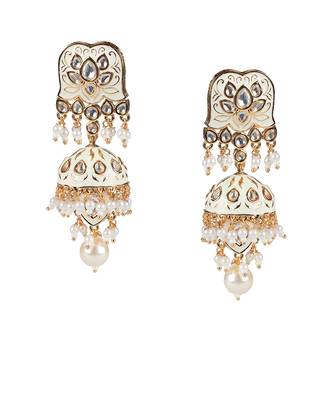White meenakari kundan choker set 4