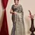 Grey Organza Faux Kanjeevaram Woven Saree Without Blouse