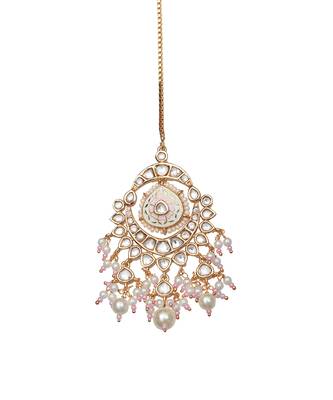 Ivory bridal meenakari kundan choker set 5