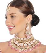 Pink kundan choker set