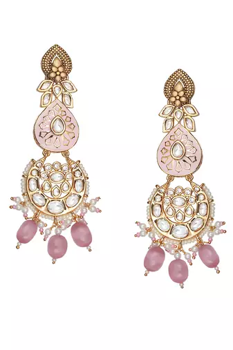 Pink kundan choker set