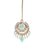 Mint green meenakari kundan choker set