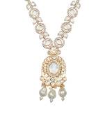 White kundan necklace set