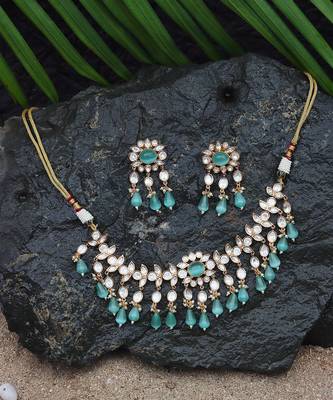 Mint kundan choker set 2