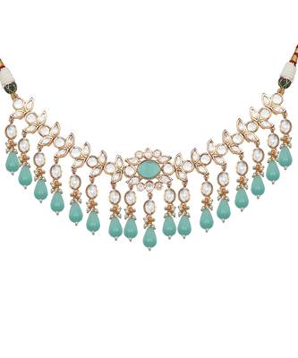 Mint kundan choker set 4
