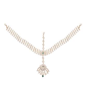 Green kundan polki choker & mala set 5