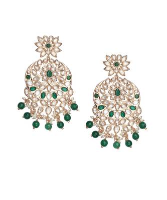 Green kundan polki mala set 4