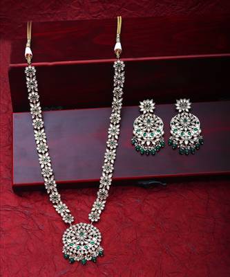 Green kundan polki mala set 5
