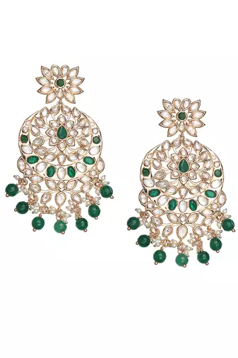 Green kundan polki choker set
