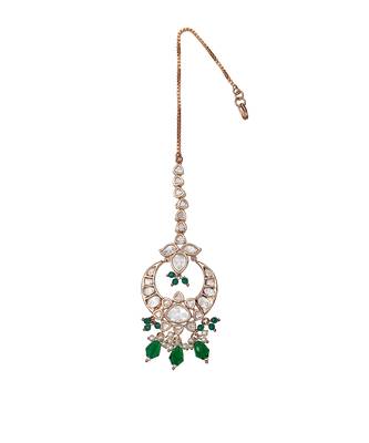 Green kundan polki choker set 5