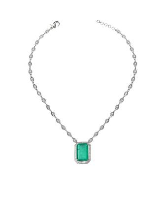 Emerald green kundan necklace 3