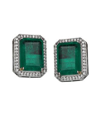 Emerald green kundan choker set 5