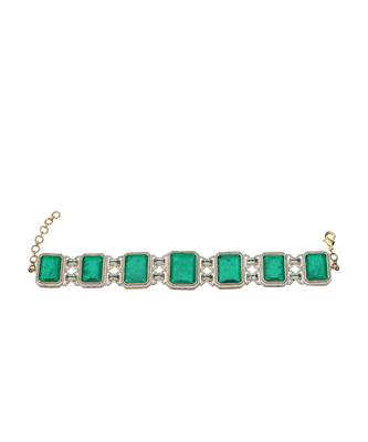 Emerald green doublet choker set 4