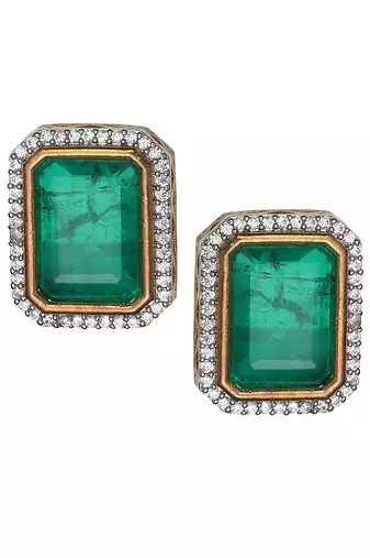 Emerald green doublet choker set