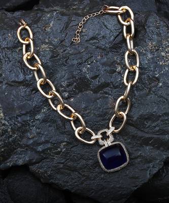 Blue kundan necklace 2