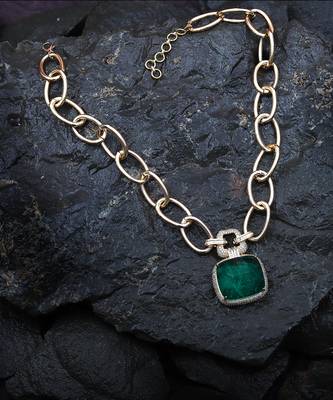 Green kundan necklace 2