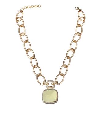 Yellow kundan necklace 3
