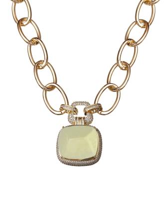 Yellow kundan necklace 4