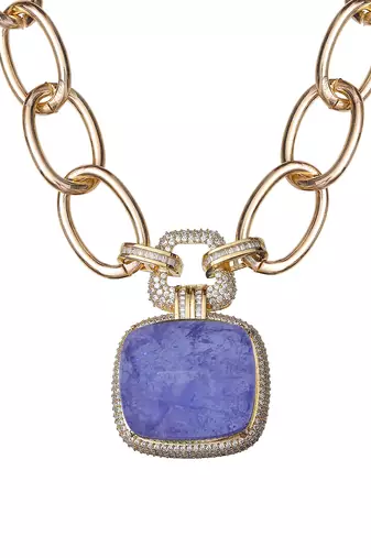 Purple kundan necklace